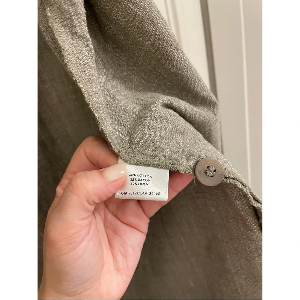 Eileen Fisher Linen Cotton Blend Single Button Jacket - Picture 5 of 8